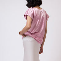 Zinnia Satin Blouse Pink (5 days Delivery)