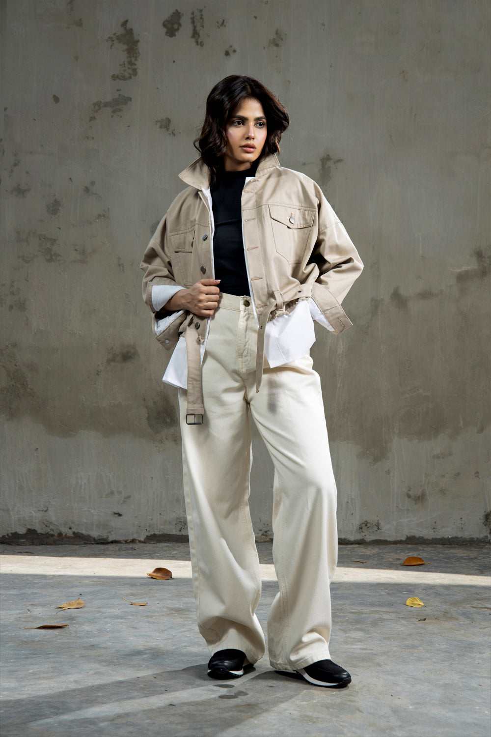 Kinsley Denim Pants Pearl White