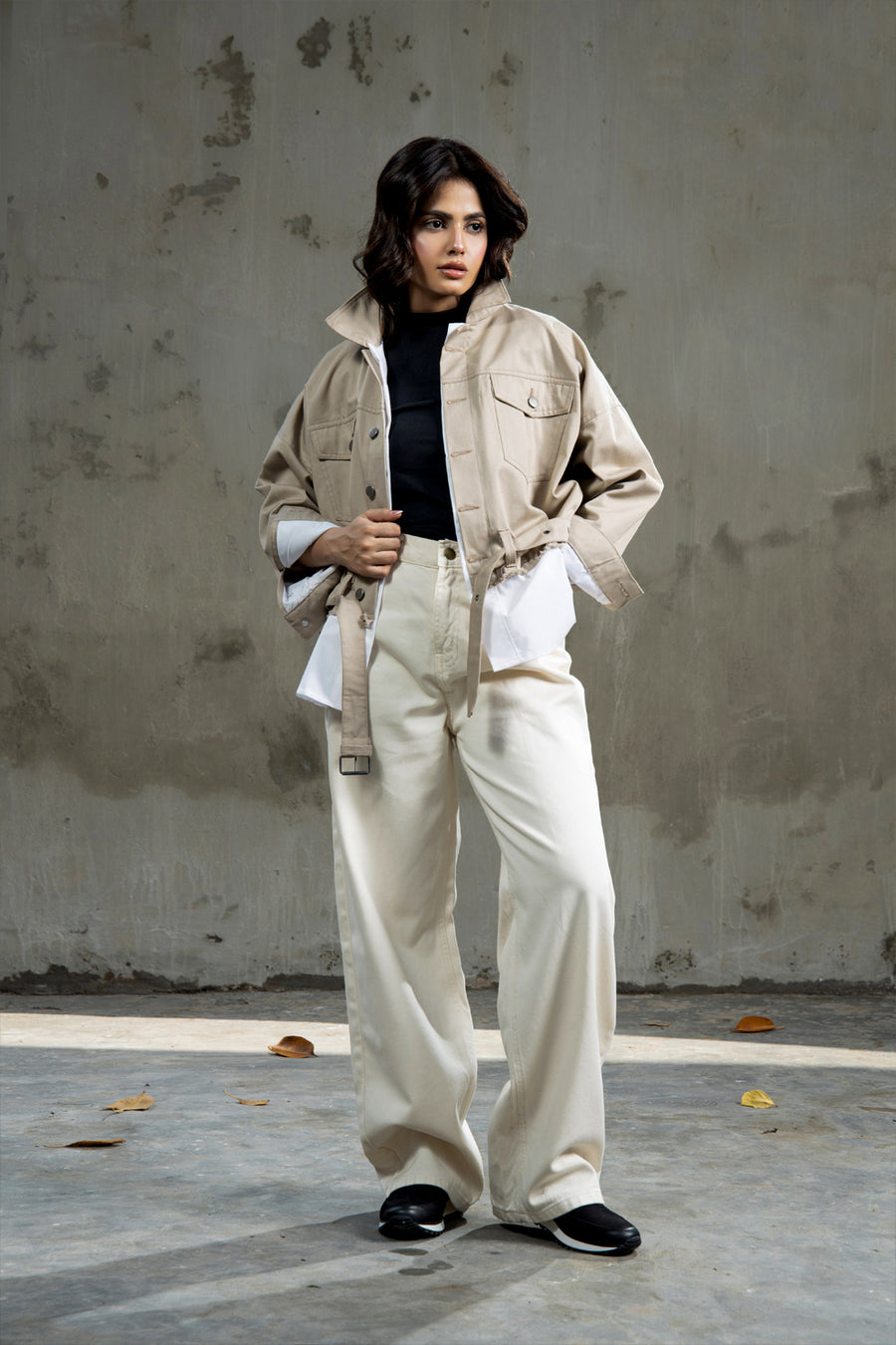 Kinsley Denim Pants Pearl White