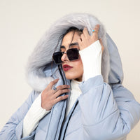 Jaylen Neo Grey with fur Hoodie