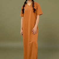 Kaira Shirt Dress Orange