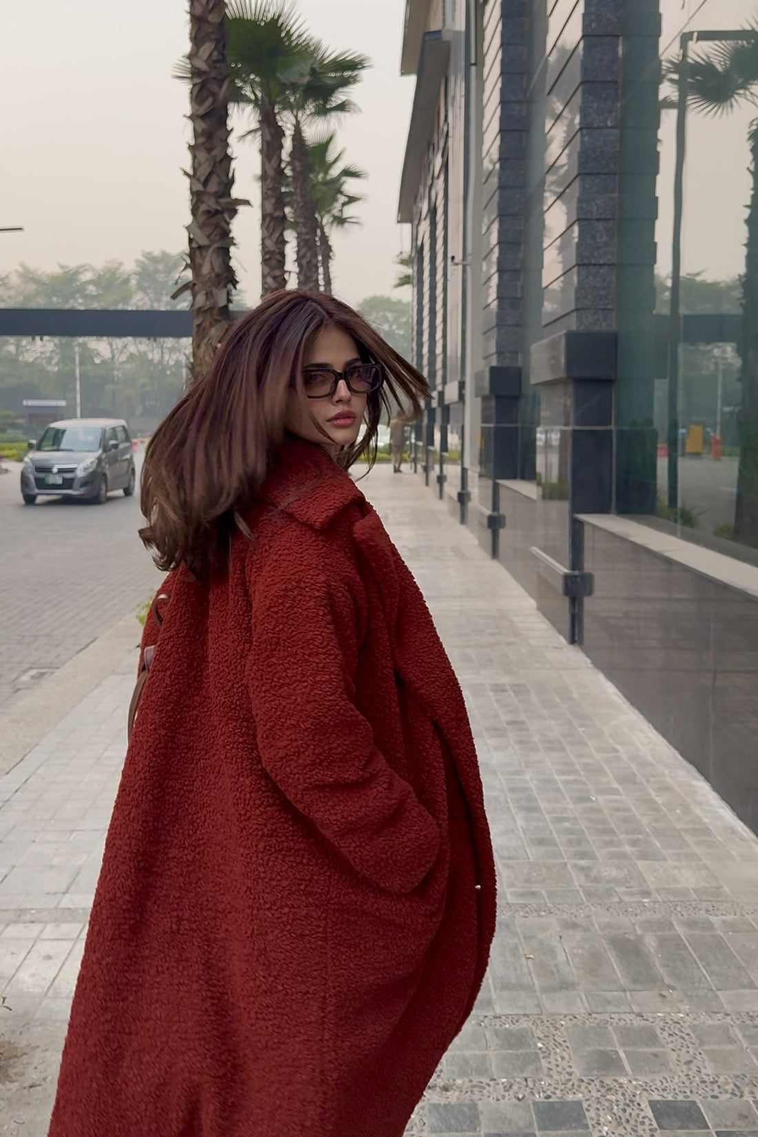 Vienna Teddy Coat Rust