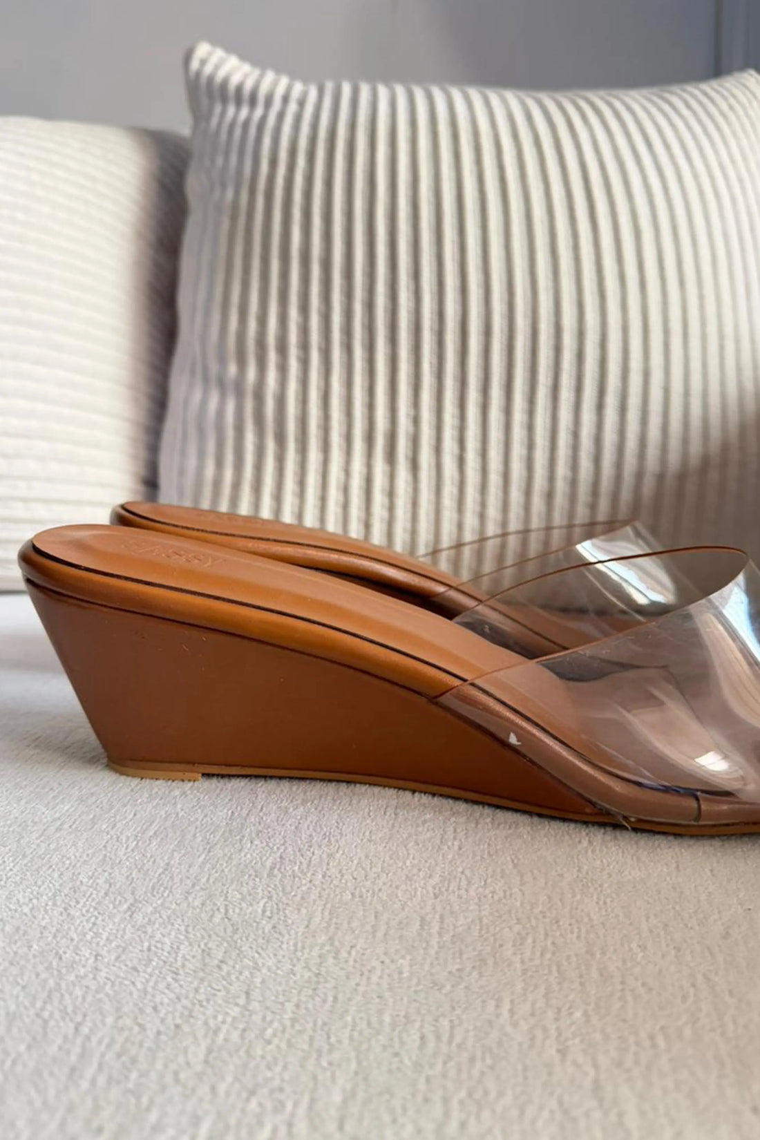 Saint Tropez wedge heel coffee