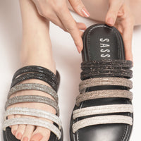 Brooklyn Blingy Flats Black