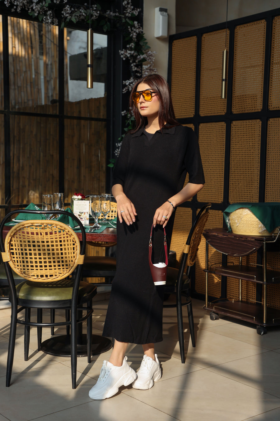 Rowan Sweater Dress Black