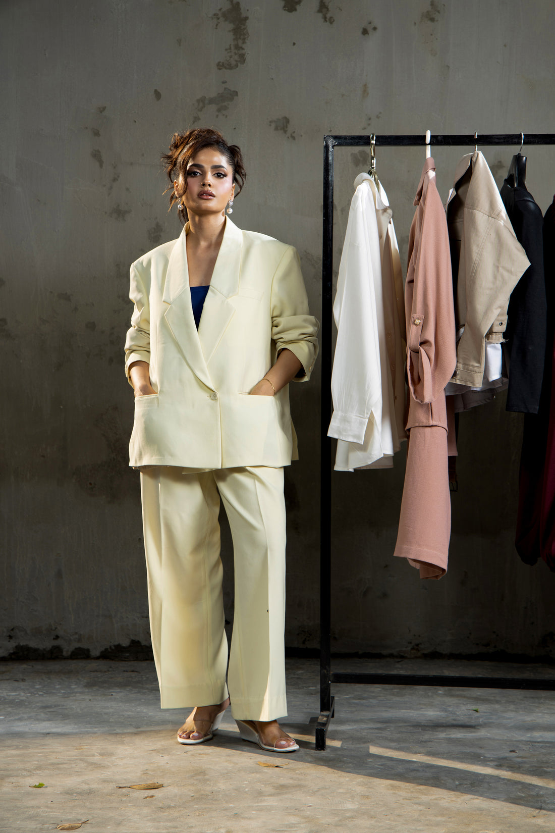 Boss Babe Tailored Trouser  Butter Yellow