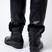 Brussels Glide fur boots Black