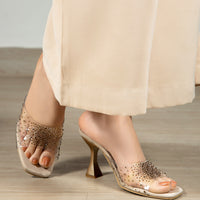 Elli Clear Heel Gold