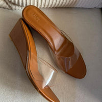 Saint Tropez wedge heel coffee