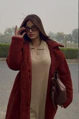 Vienna Teddy Coat Rust