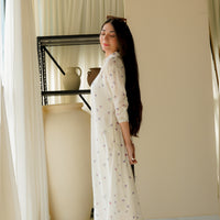 Ritz Long Printed Dress white