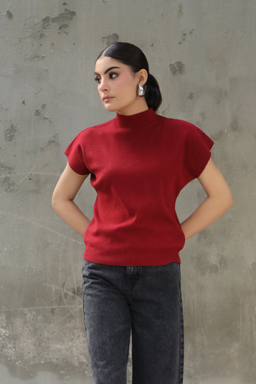 Willow Sweater Top Red