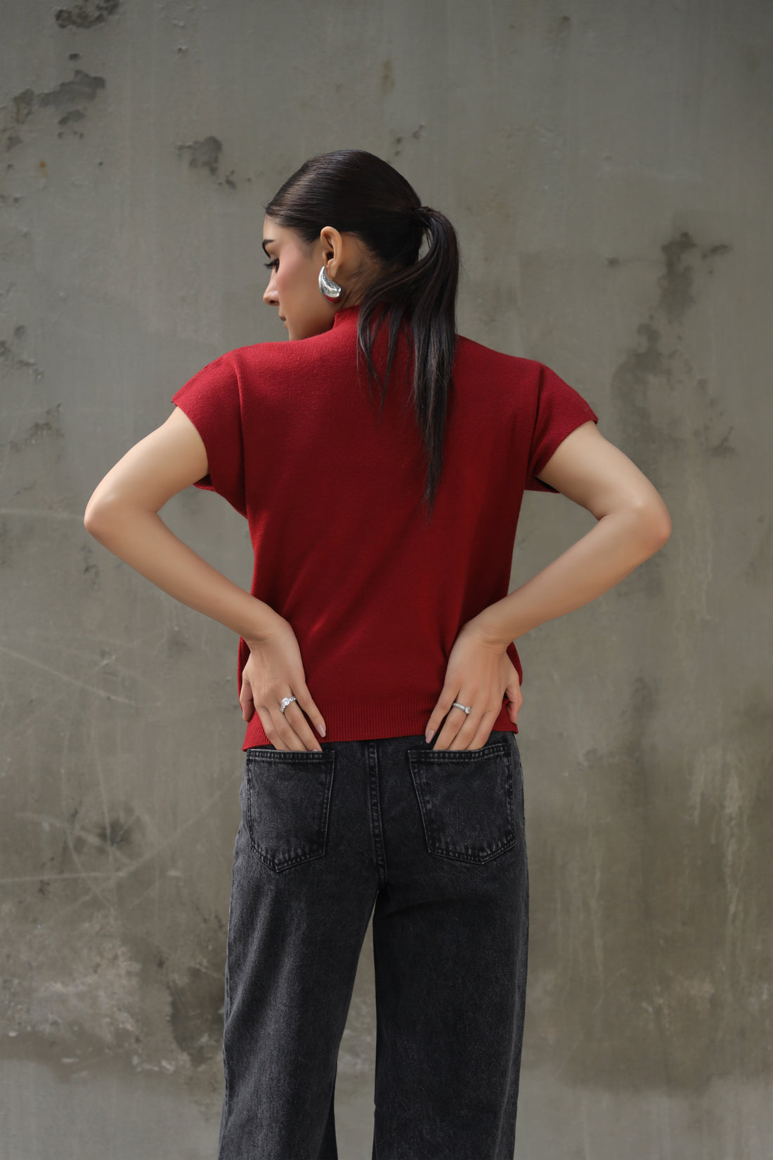 Willow Sweater Top Red