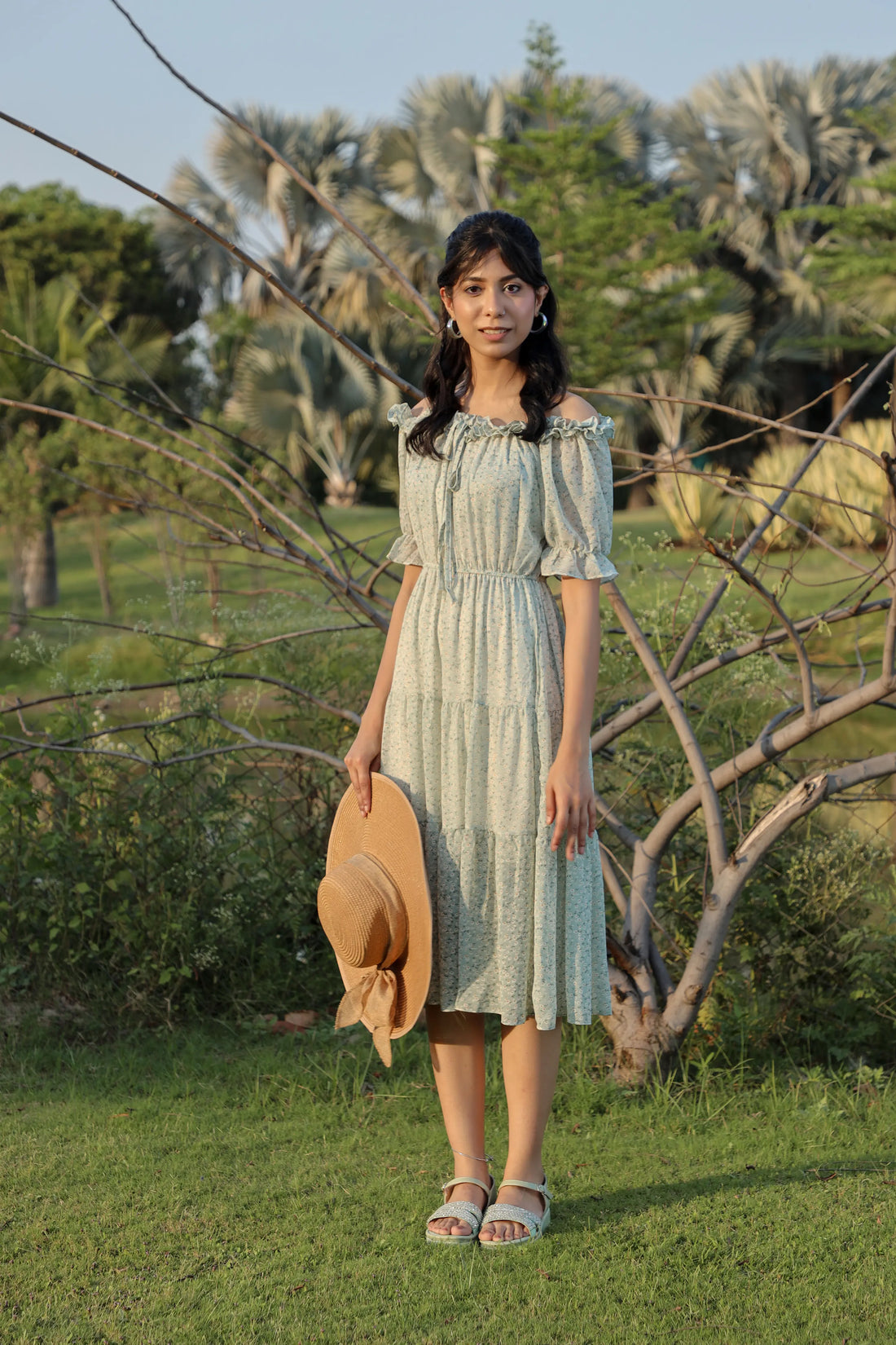 ROSY Off-Shoulder Mint