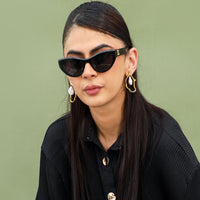 Sassy Cat Eye Sunglasses Black