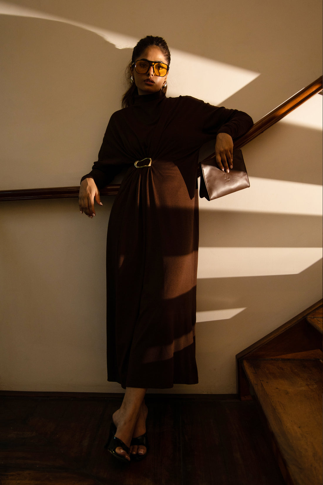 Kimora Long dress Brown