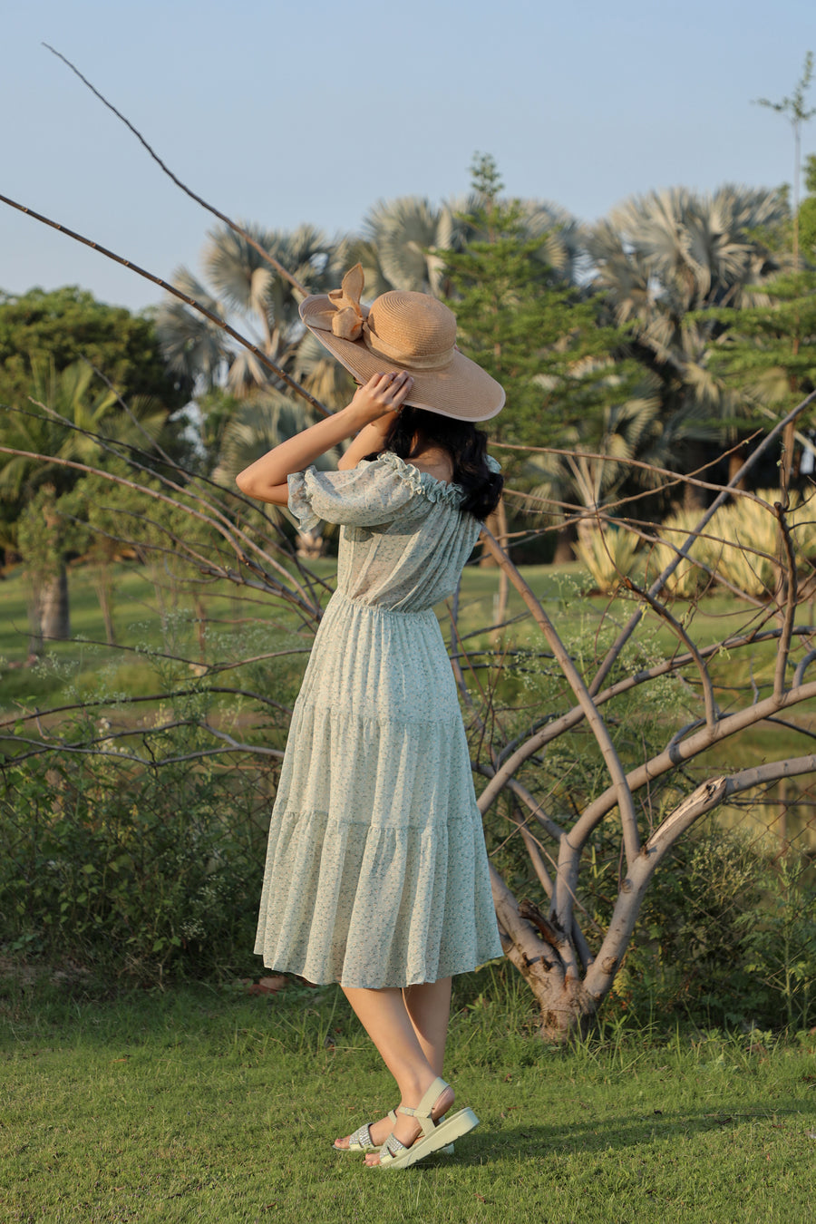 ROSY Off-Shoulder Mint