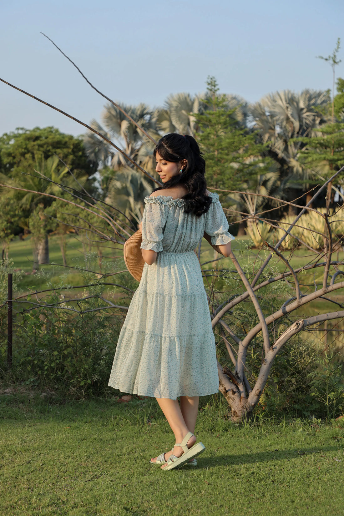 ROSY Off-Shoulder Mint