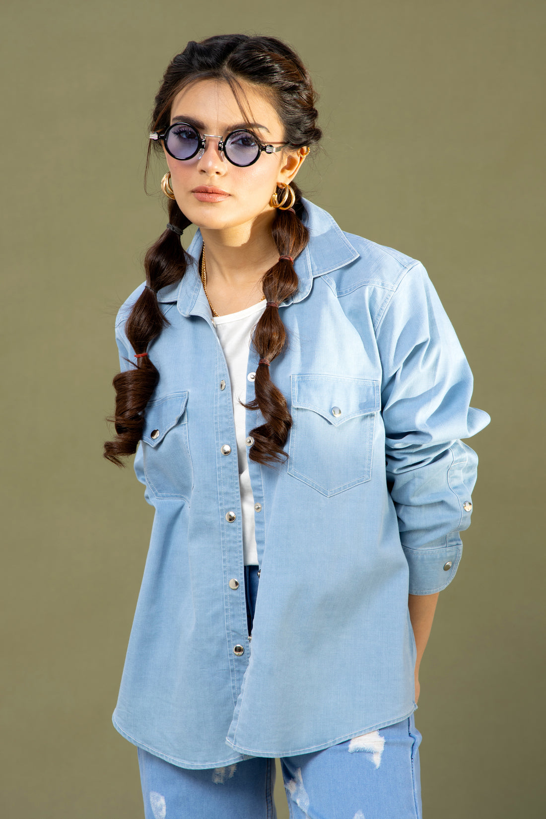 Lucent Denim Button down Shirt