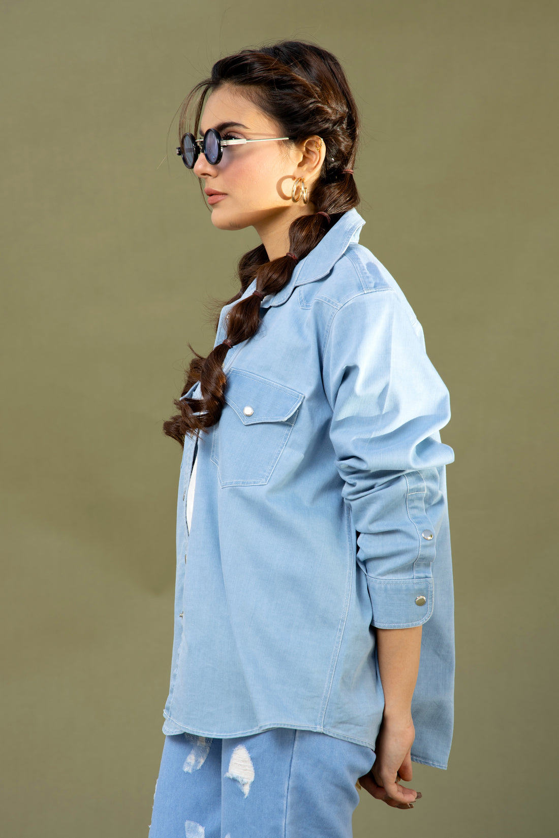 Lucent Denim Button down Shirt