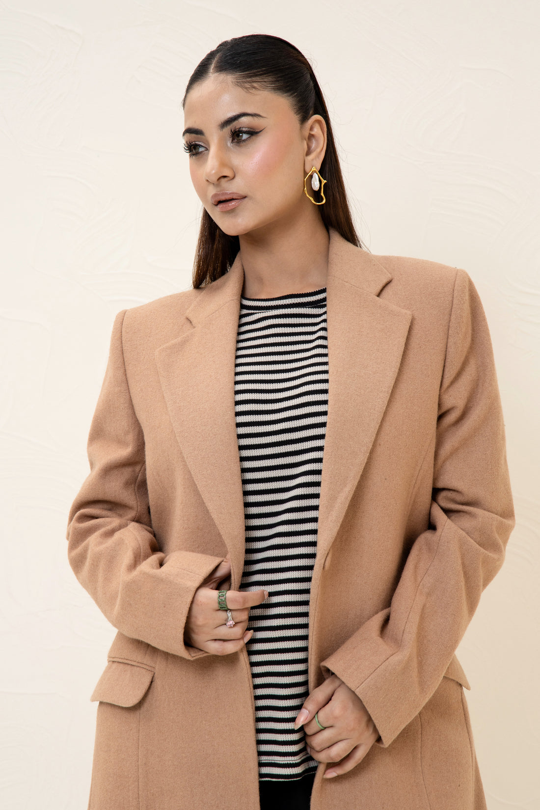 Amelie Long Coat  camel