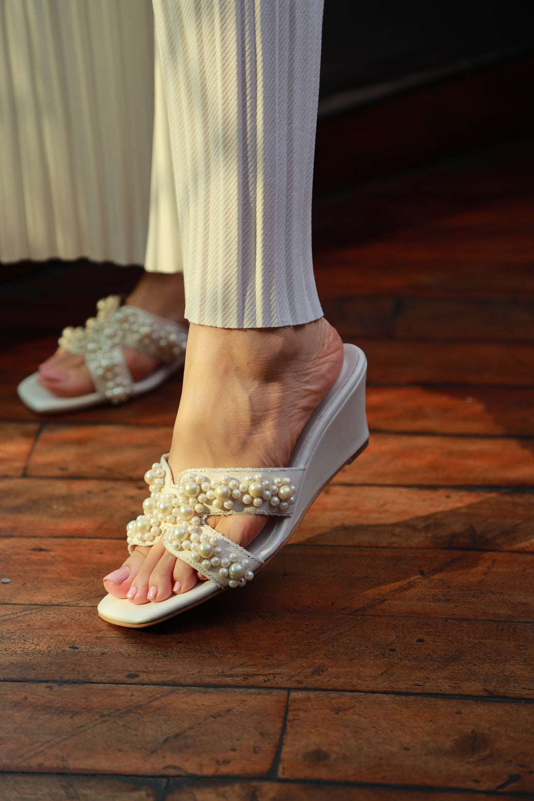 Oyster Wedge Heel