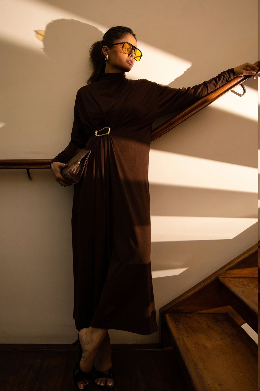 Kimora Long dress Brown