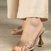 Elli Clear Heel Gold