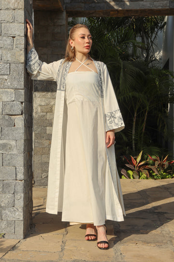 kiara Embroided 2pc Gown Set