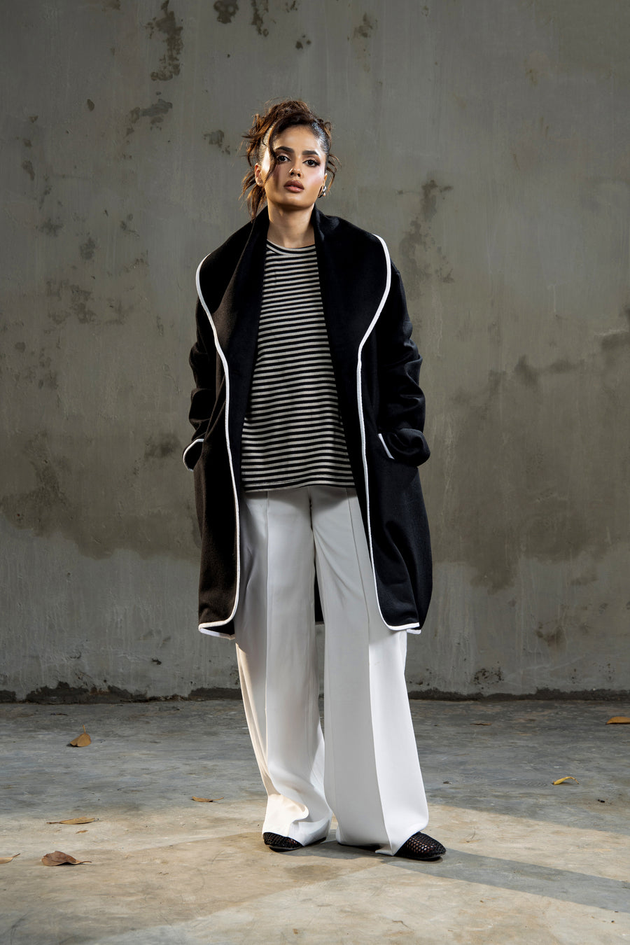 Melia Woolen Coat Black