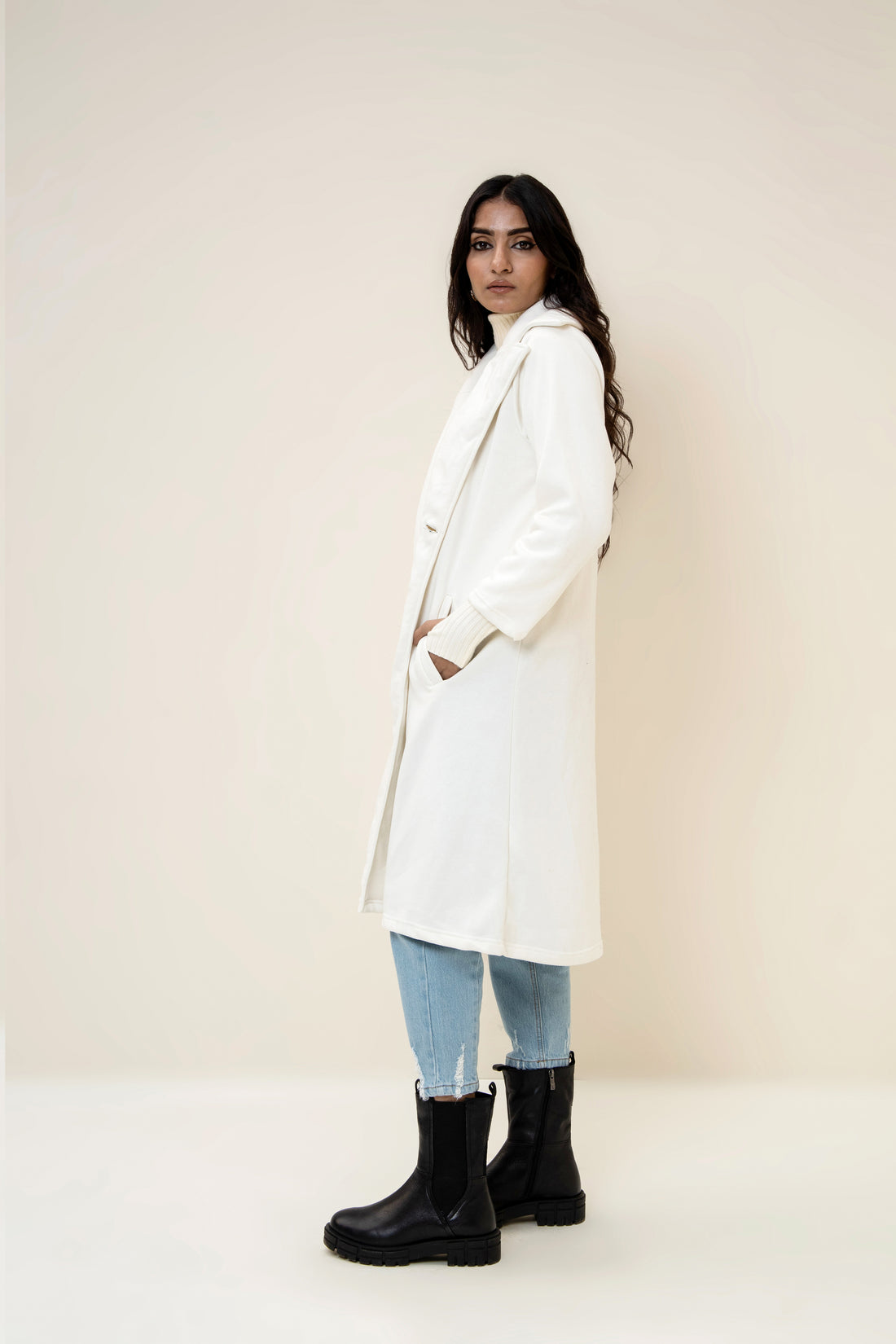 Bergen Neo Long Coat Off White