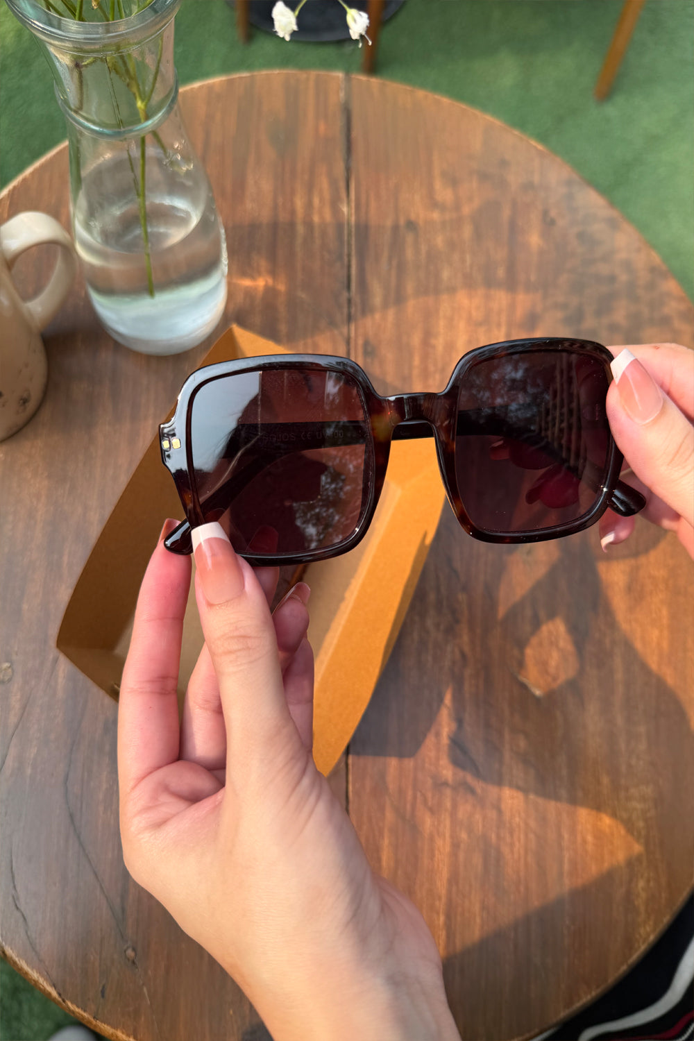 SquareSwirl Sunglasses Brown