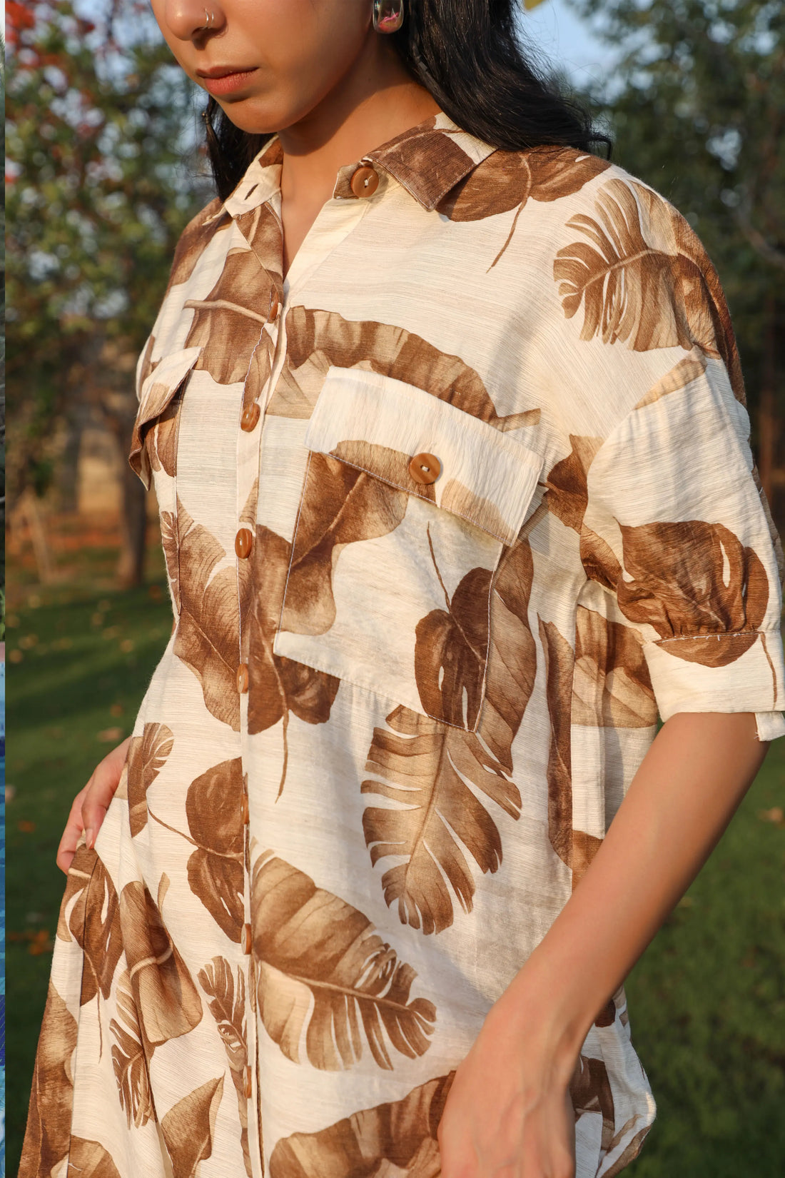 Amber Shirt Dress Rust