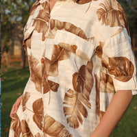 Amber Shirt Dress Rust