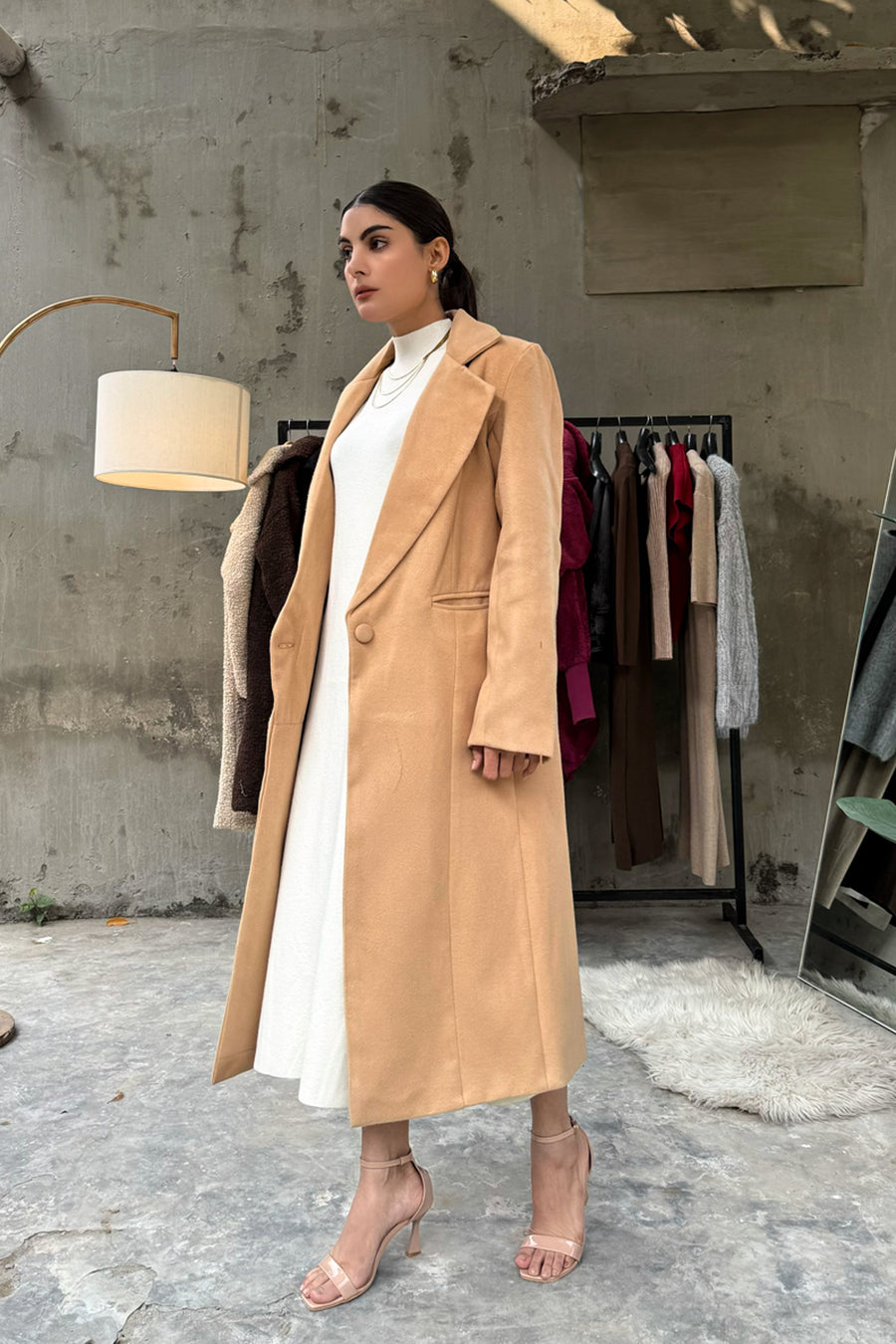 Levante Long Coat Camel