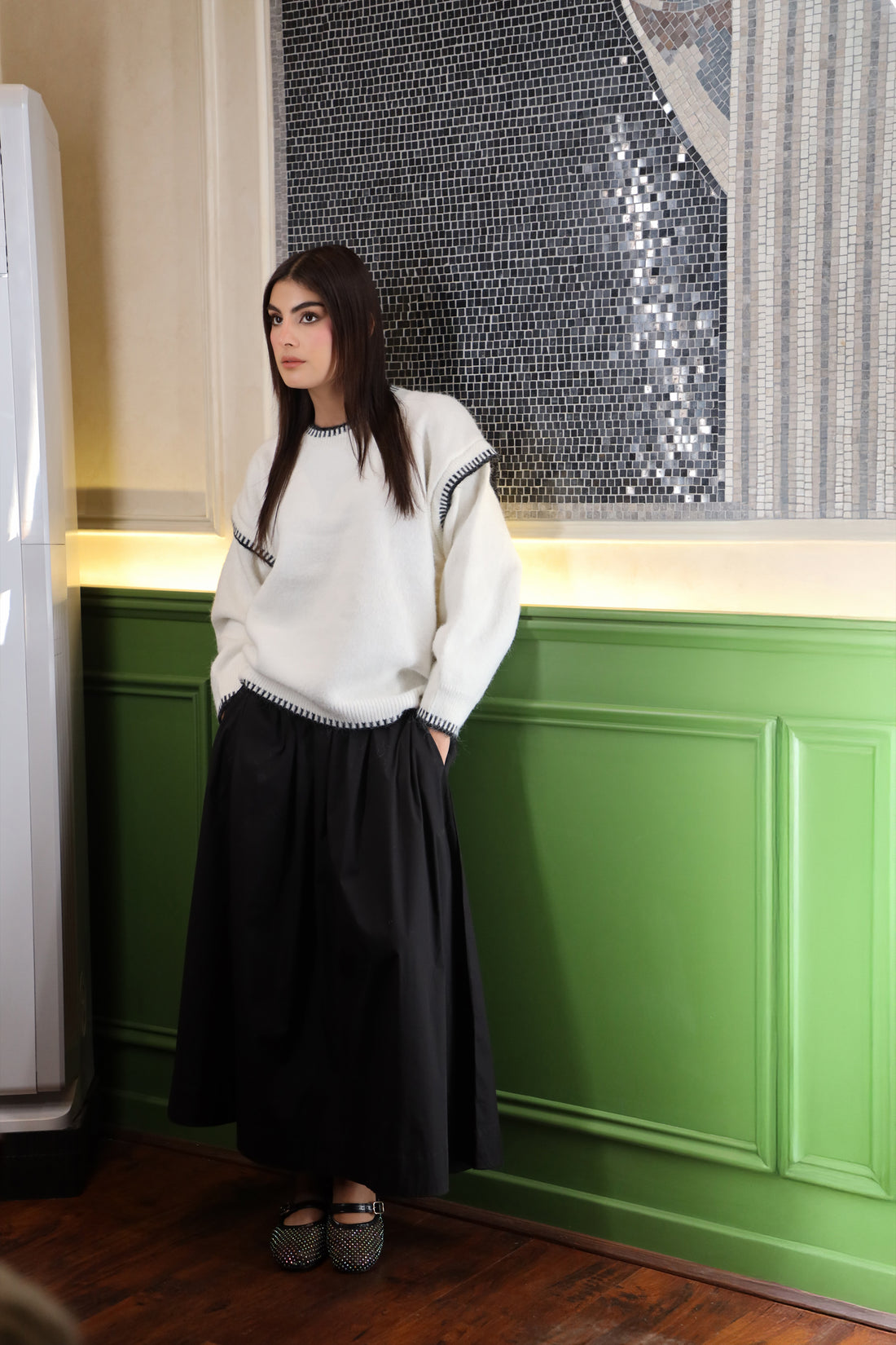 Highlander Oversized Sweater Pure White