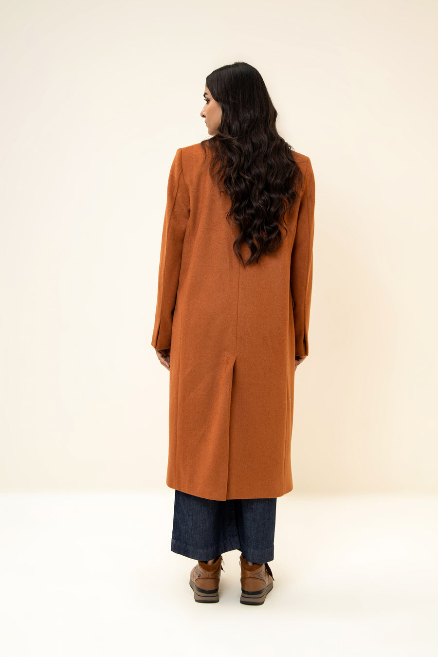 Amelie Long Coat Rust