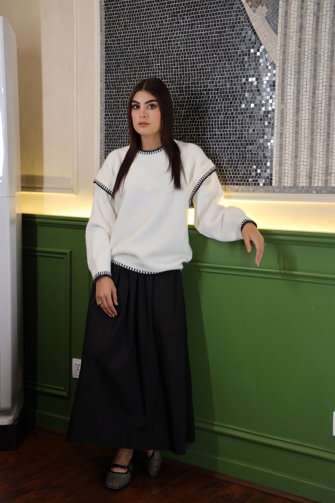 Highlander Oversized Sweater Pure White