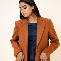 Amelie Long Coat Rust