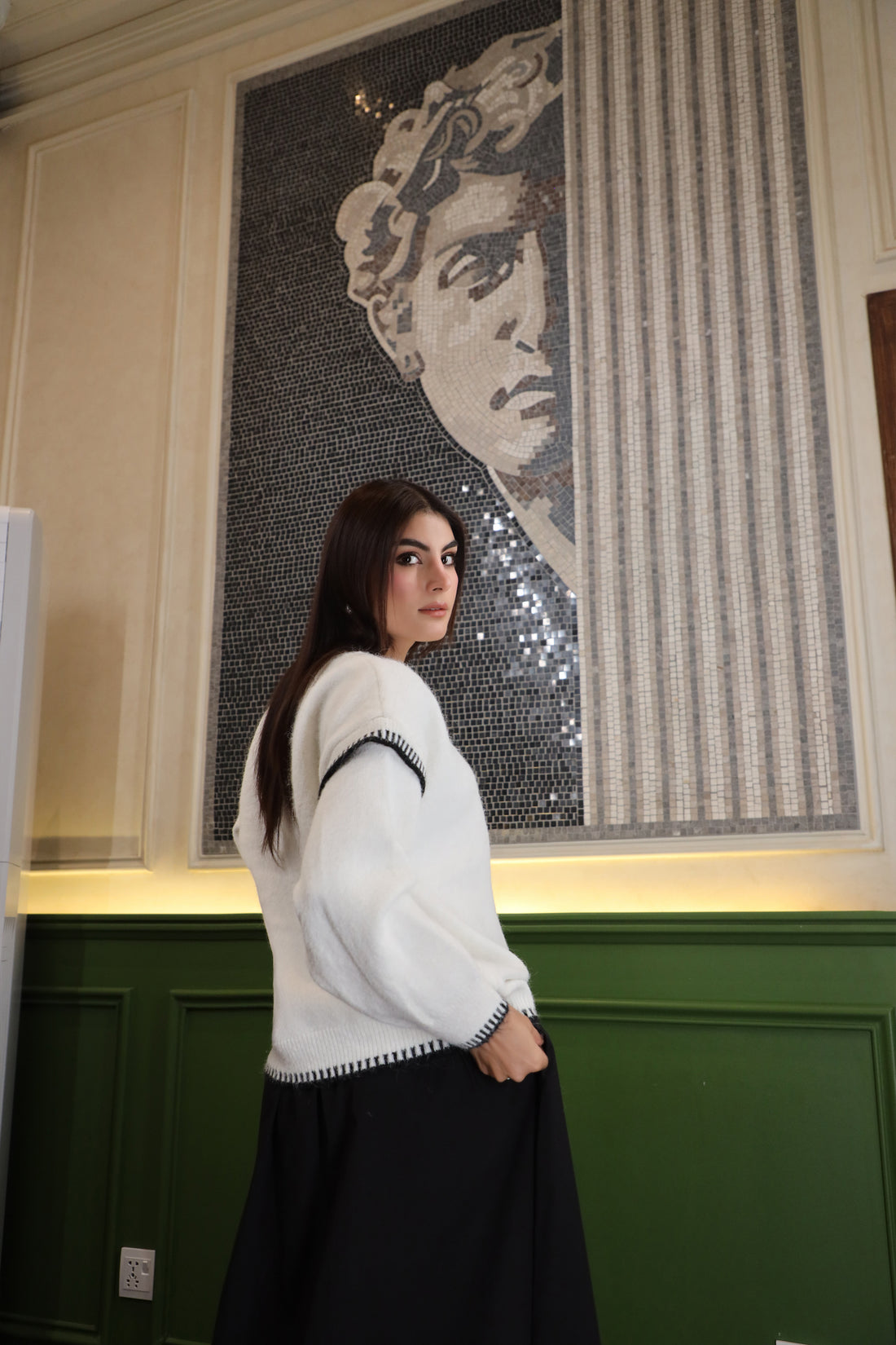 Highlander Oversized Sweater Pure White