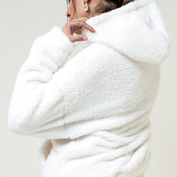 Cozy Bear Hoodie White