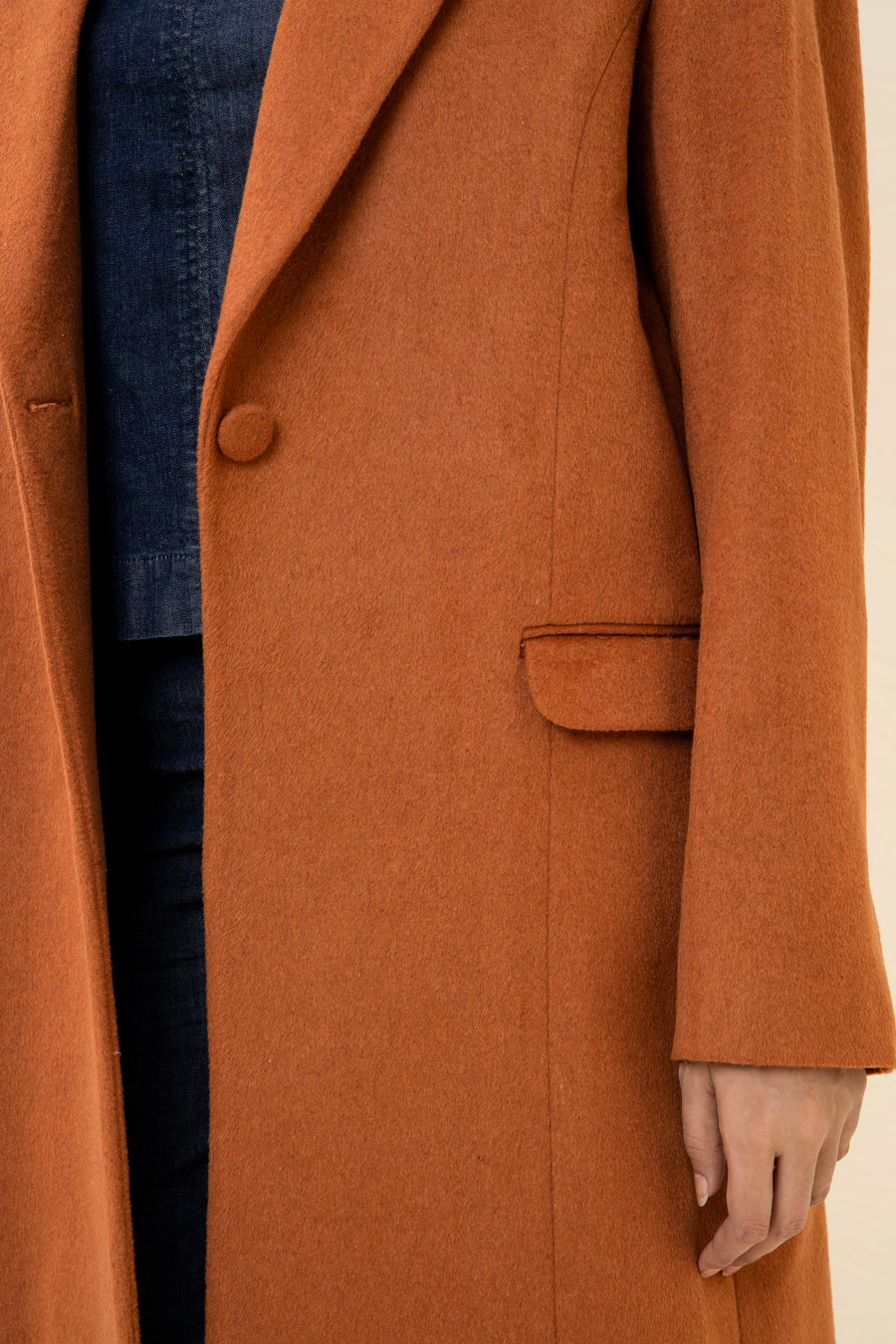 Amelie Long Coat Rust