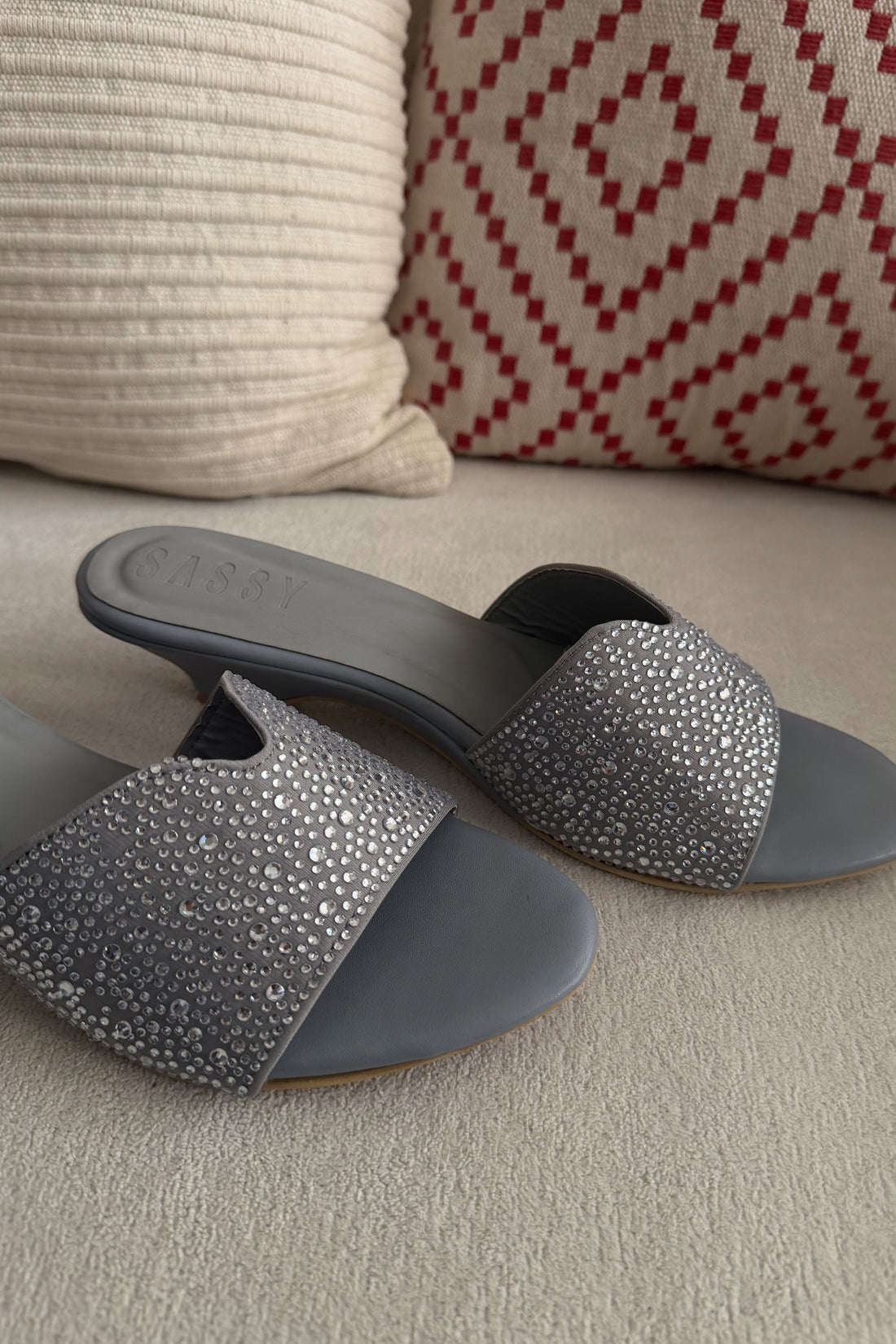 Eden low Wedge Heel Silver