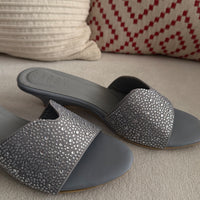 Eden low Wedge Heel Silver