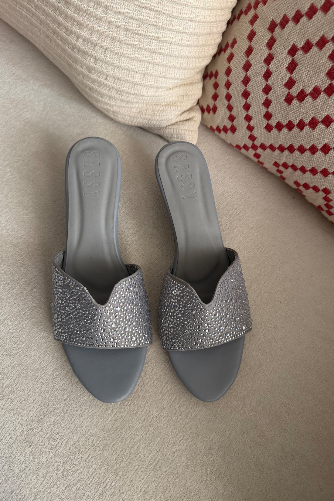 Eden low Wedge Heel Silver