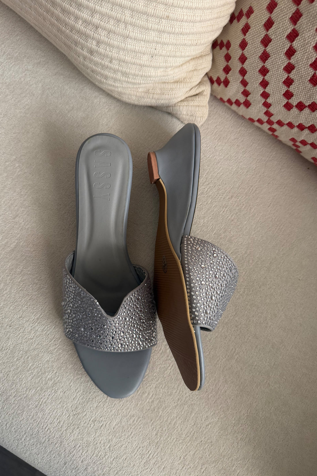 Eden low Wedge Heel Silver