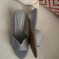Eden low Wedge Heel Silver