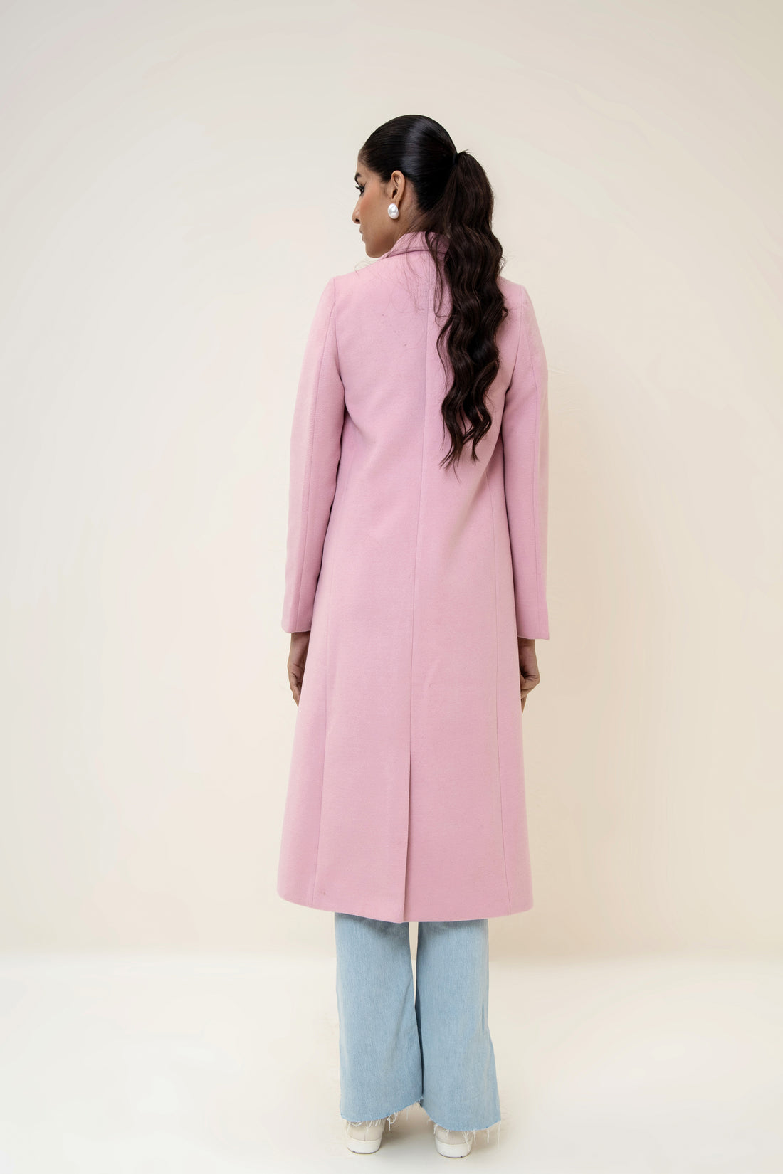 Chloe long coat pink