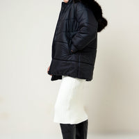 Jaylen Neo Black with fur Hoodie