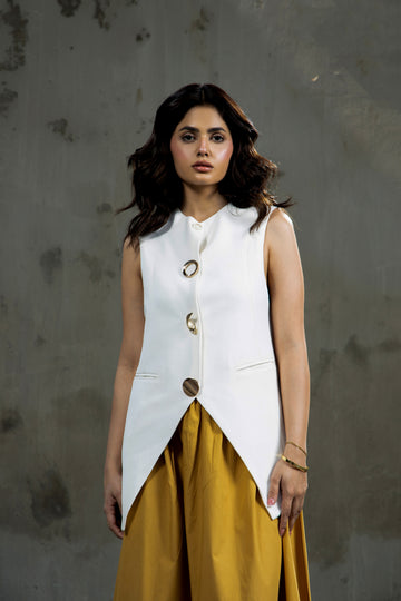 CEO of Sassy White Waist coat